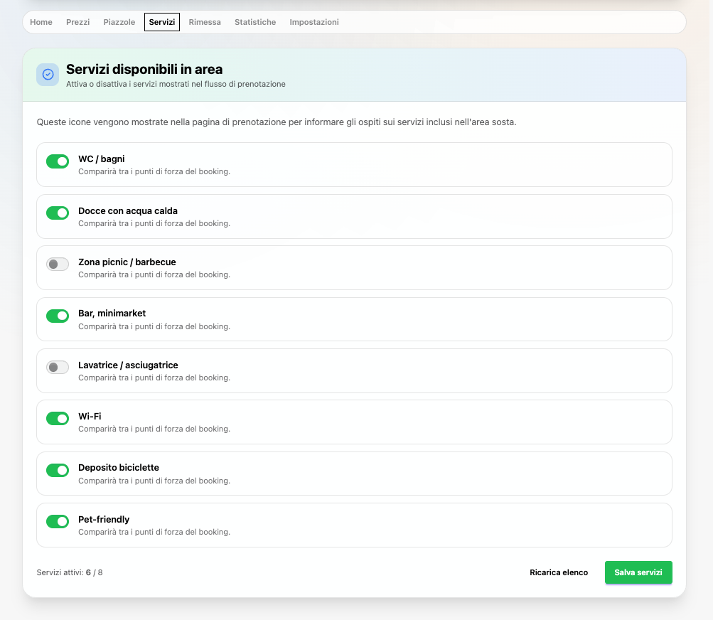 Dashboard CamperGate - Screenshot 3